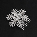 Snowflake Wedding Hair Accessories Crystal Hair Combs