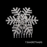 Snowflake Wedding Hair Accessories Crystal Hair Combs