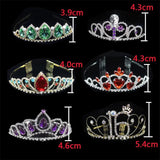 Princess Austrian Crystal Tiara Crown Veil Hair Accessory For Girls Children