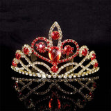 Princess Austrian Crystal Tiara Crown Veil Hair Accessory For Girls Children