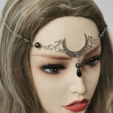 Moon Goddess Face Chain Wicca Moon Headpiece Gothic Head Chain