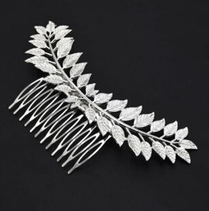 Greek Goddess Leaf Hair Combs Women Metal Leaf Hairpins Jewelry Bridal Headpiece