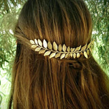 Greek Goddess Leaf Hair Combs Women Metal Leaf Hairpins Jewelry Bridal Headpiece