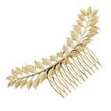 Greek Goddess Leaf Hair Combs Women Metal Leaf Hairpins Jewelry Bridal Headpiece