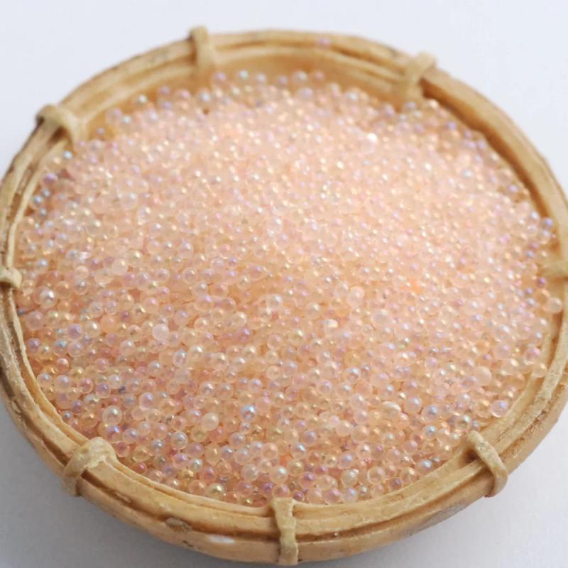 20g/lot 0.6-0.8mm Glass Beads Bubble Bead Phone DIY Nail Decoration