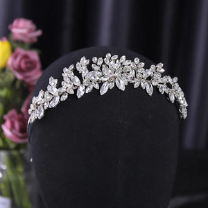 Crystal Wedding Headband Rhinestone Flower Hairband Bridal Headdress