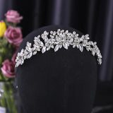 Crystal Wedding Headband Rhinestone Flower Hairband Bridal Headdress
