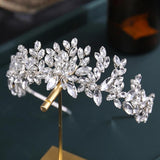 Crystal Wedding Headband Rhinestone Flower Hairband Bridal Headdress