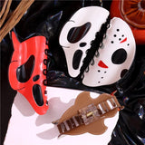 Red Skull Head Shark Claw Hairpin Y2K Jewelry