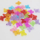 200 Mixed Acrylic Butterfly Charm Beads 14mm DIY Earring