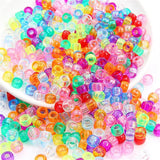 100pcs Multicolor Acrylic Barrel Beads 9X6mm DIY Jewelry Accessories