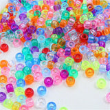 100pcs Multicolor Acrylic Barrel Beads 9X6mm DIY Jewelry Accessories