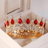 Gold-color Ladies' Beauty Pageant Round Crown