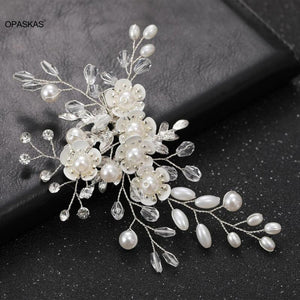 Pearl Flower Hair Clip Wedding Hair Accessories Rhinestone Bride Hair Jewelry