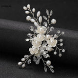 Pearl Flower Hair Clip Wedding Hair Accessories Rhinestone Bride Hair Jewelry