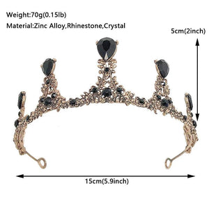 Vintage Crystal Flower Crown Rhinestone Floral Tiara for Women Hair Jewelry