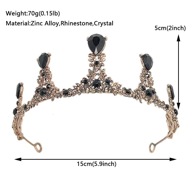 Vintage Crystal Flower Crown Rhinestone Floral Tiara for Women Hair Jewelry