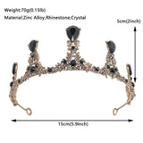 Vintage Crystal Flower Crown Rhinestone Floral Tiara for Women Hair Jewelry