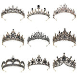 Vintage Crystal Flower Crown Rhinestone Floral Tiara for Women Hair Jewelry