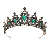 Vintage Crystal Flower Crown Rhinestone Floral Tiara for Women Hair Jewelry
