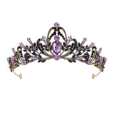 Vintage Crystal Flower Crown Rhinestone Floral Tiara for Women Hair Jewelry