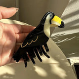 Vintage Bird Parrot Peacock Hair Claw Clips