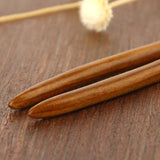 Women Wood Carved Stick Hair Clips Combs Vintage Headwear