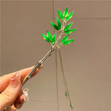 Chinese Style Bamboo Hairpin Alloy Hair Clasp Coiling Hair Ornament