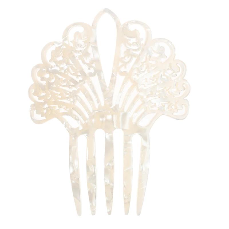 Vintage Acetate Hair Combs Faux Tortoise Shell Hair Clips