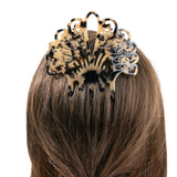 Vintage Acetate Hair Combs Faux Tortoise Shell Hair Clips