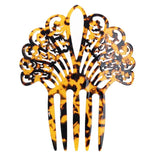 Vintage Acetate Hair Combs Faux Tortoise Shell Hair Clips