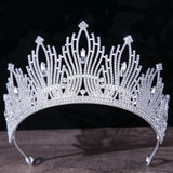 Purple Crystal Tiara Crown for Wedding Birthday Party Hair Jewelry