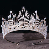 Purple Crystal Tiara Crown for Wedding Birthday Party Hair Jewelry