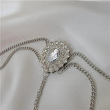 Rhinestone Headchain Layered Headband Tassel Bridal Hair Jewelry