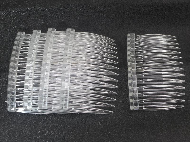 Clear Plastic Hair Clips Side Combs Barrettes for Ladies