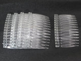 Clear Plastic Hair Clips Side Combs Barrettes for Ladies