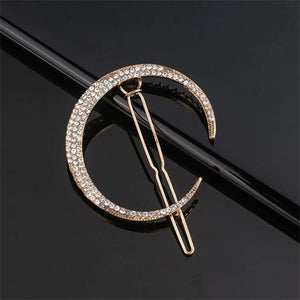 Vintage Star Rhinestone Hairpin Moon Hair Clip