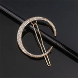 Vintage Star Rhinestone Hairpin Moon Hair Clip