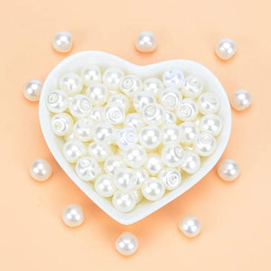 50/100PCS 10mm Round Pearl Buttons for Clothing Sewing DIY Apparel Tool
