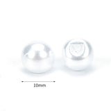 50/100PCS 10mm Round Pearl Buttons for Clothing Sewing DIY Apparel Tool
