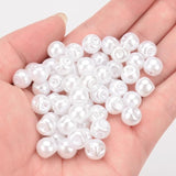 50/100PCS 10mm Round Pearl Buttons for Clothing Sewing DIY Apparel Tool