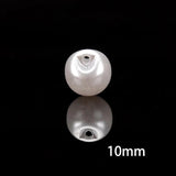 50/100PCS 10mm Round Pearl Buttons for Clothing Sewing DIY Apparel Tool