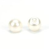 50/100PCS 10mm Round Pearl Buttons for Clothing Sewing DIY Apparel Tool