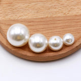 Big Size Cream DIY Garment Beads Pearl ABS Round Beads Craft Jewelry Making