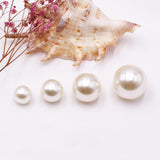 Big Size Cream DIY Garment Beads Pearl ABS Round Beads Craft Jewelry Making