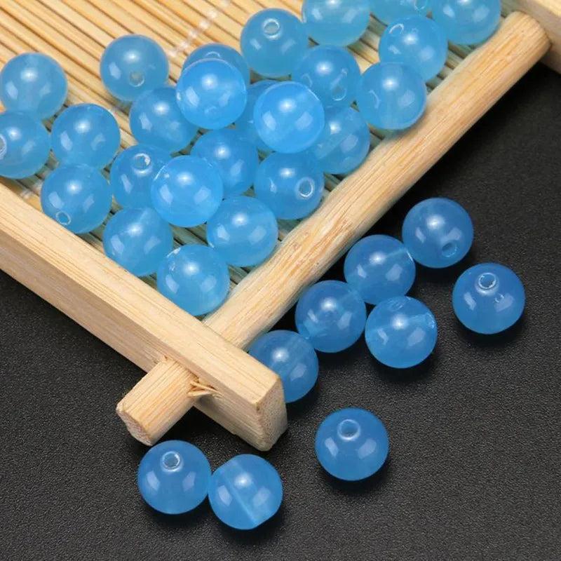 300/800 Pcs Jelly Round Bead Candy Beads Craft Supplies