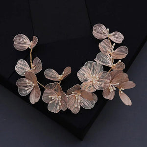 Bridal Wedding Headband Flower Pearl Hair Accessories for Women