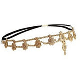 Pearl Tassel Flower Headband Crystal Bridal Hair Accessories
