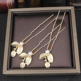 Bridal Wedding Hair Accessories U Shape Hair Pins Forks Pearl Hairpins