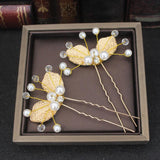 Bridal Wedding Hair Accessories U Shape Hair Pins Forks Pearl Hairpins